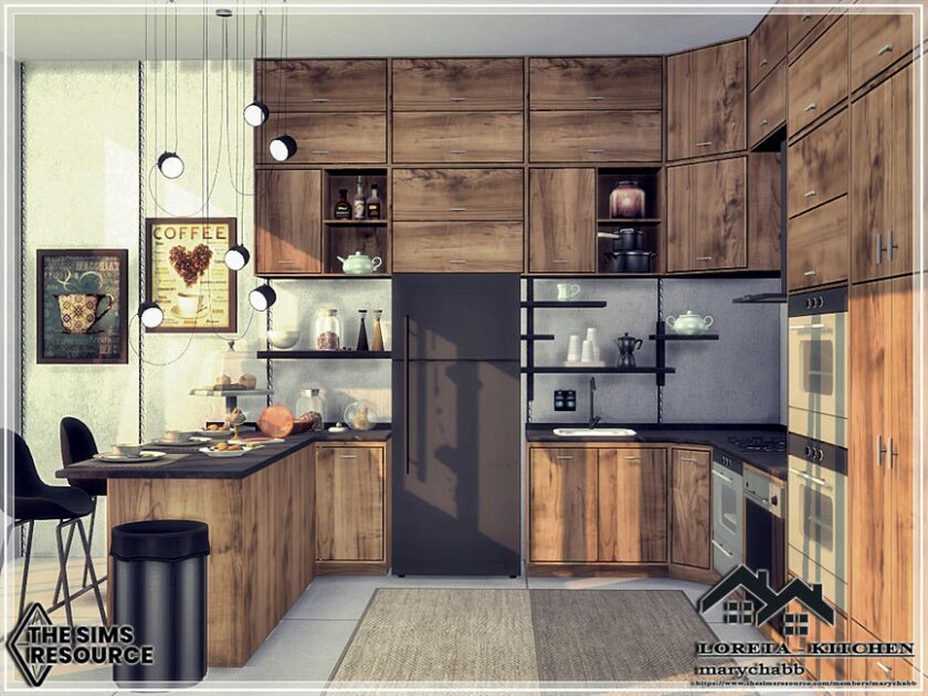 sims 4 cc loreta kitchen by marychabb 2