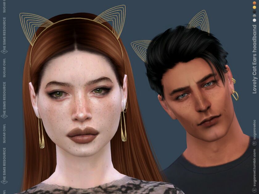 Lovely CAT Ears Headband Sims 4 CC