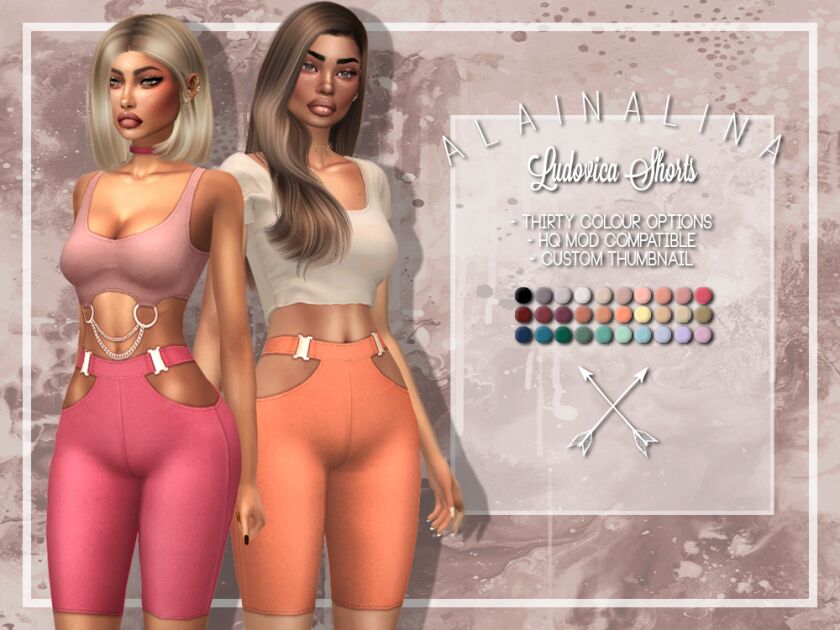 Ludovica Shorts By Alainalina Sims 4 CC