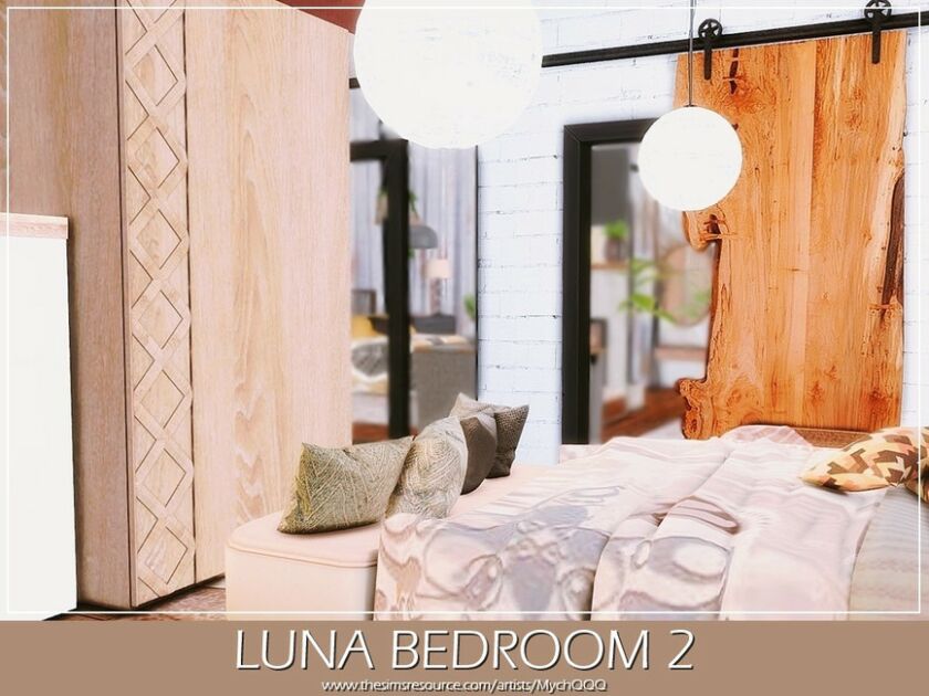 sims 4 cc luna bedroom 2 by mychqqq 2