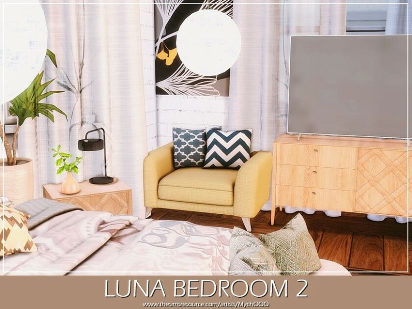 sims 4 cc luna bedroom 2 by mychqqq 5