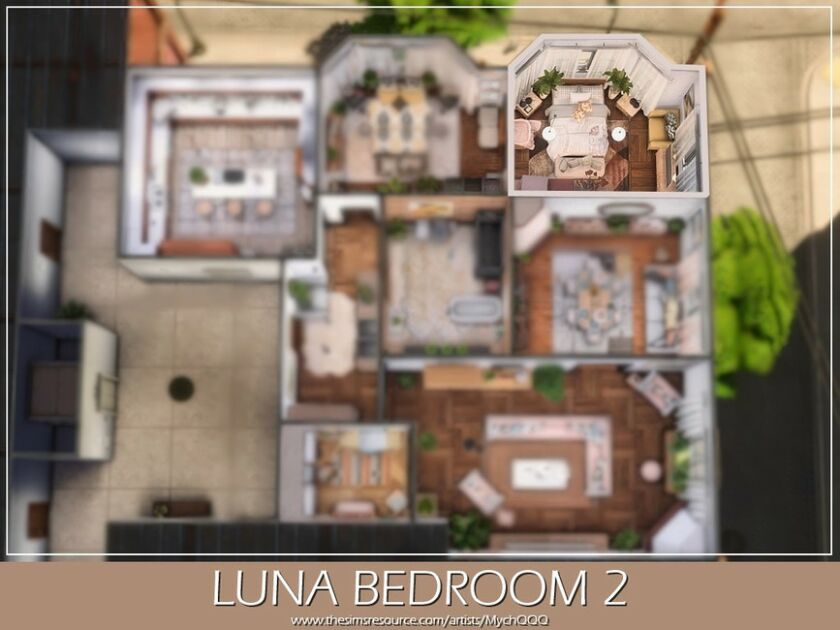 sims 4 cc luna bedroom 2 by mychqqq 6