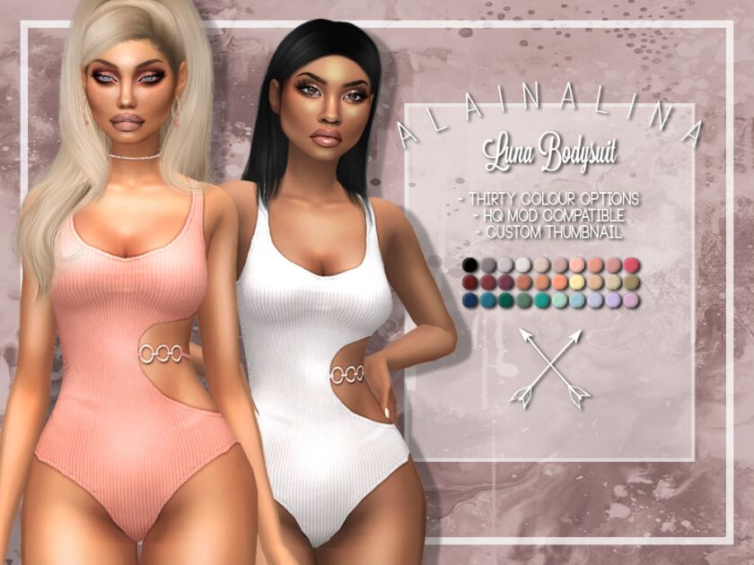 Luna Bodysuit By Alainalina Sims 4 CC