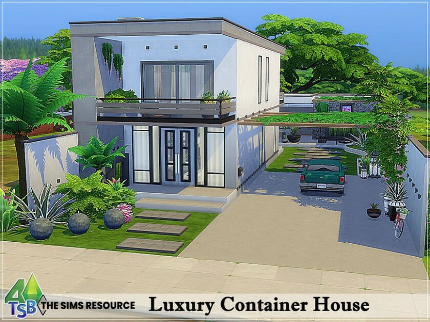 Luxury Container House-No CC By Bozena Sims 4 CC