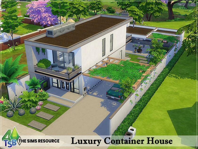 sims 4 cc luxury container house no cc by bozena 3