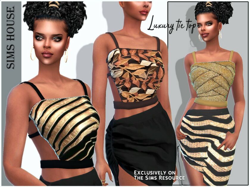 Luxury TIE TOP Sims 4 CC