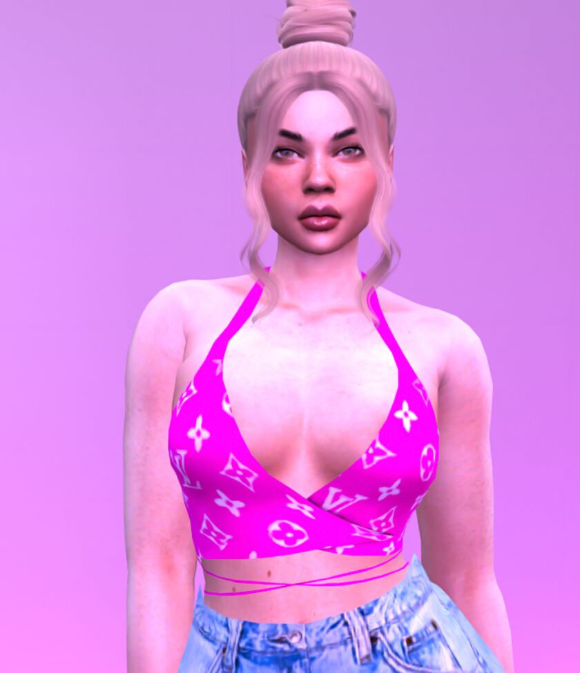 sims 4 cc lv wrap halter neck by simmerkate 3