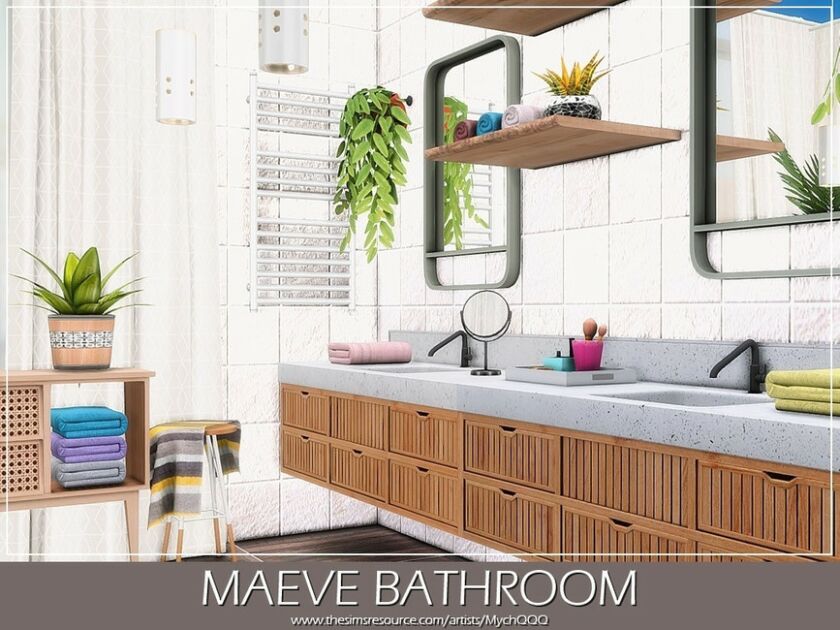 Maeve Bathroom Sims 4 CC