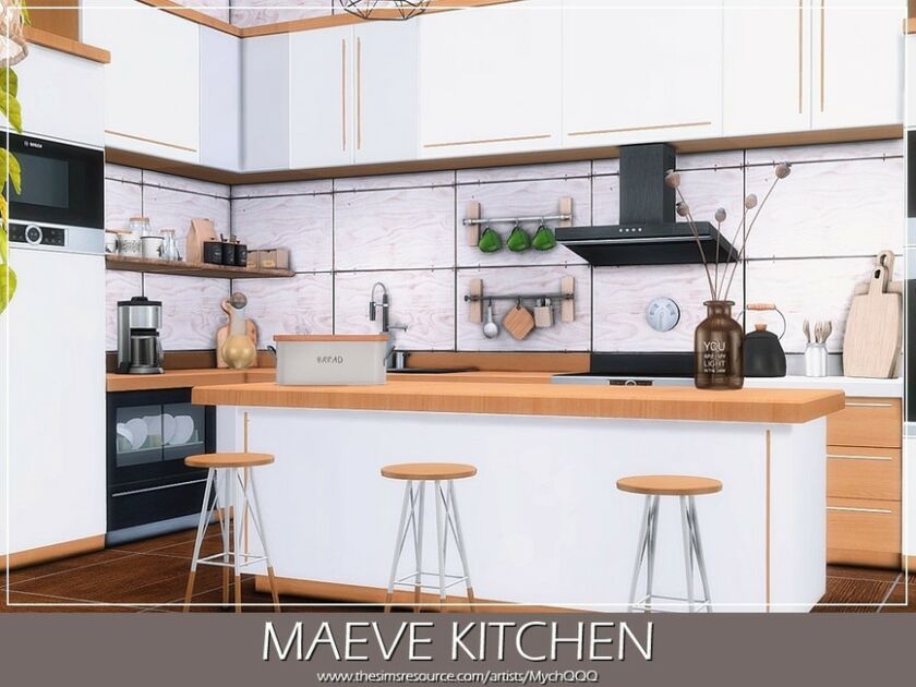 Maeve Kitchen By Mychqqq Sims 4 CC