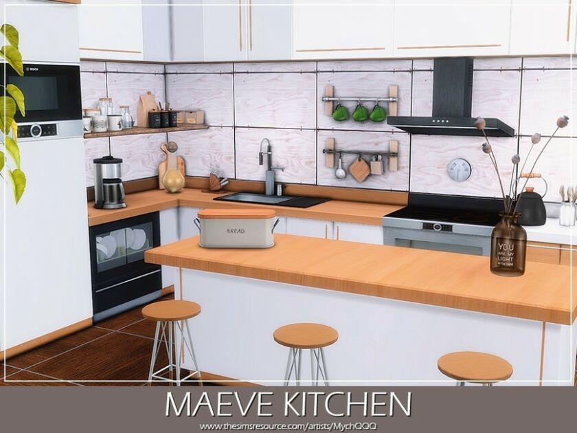 sims 4 cc maeve kitchen by mychqqq 3