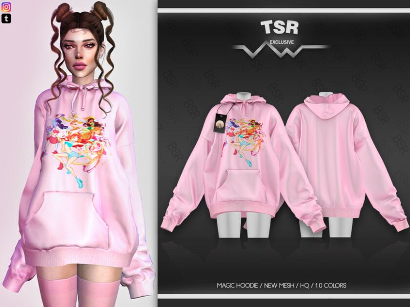 Magic Hoodie BD555 By Busra-Tr Sims 4 CC