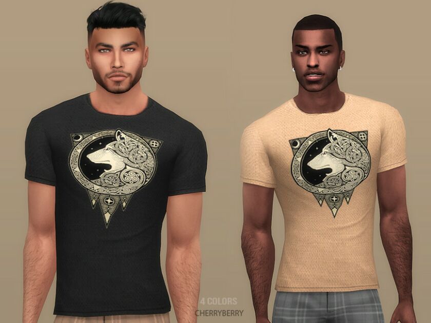 Magic Wolf T-Shirt By Cherryberrysim Sims 4 CC