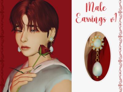 Male Earrings V1 By Btsims Sims 4 CC