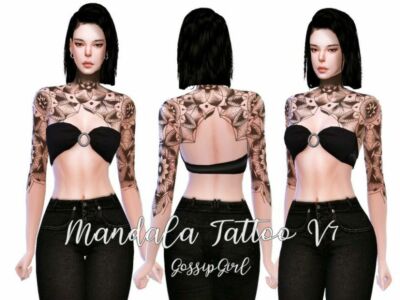 Mandala Tattoo V7 By Gossipgirl-S4 Sims 4 CC