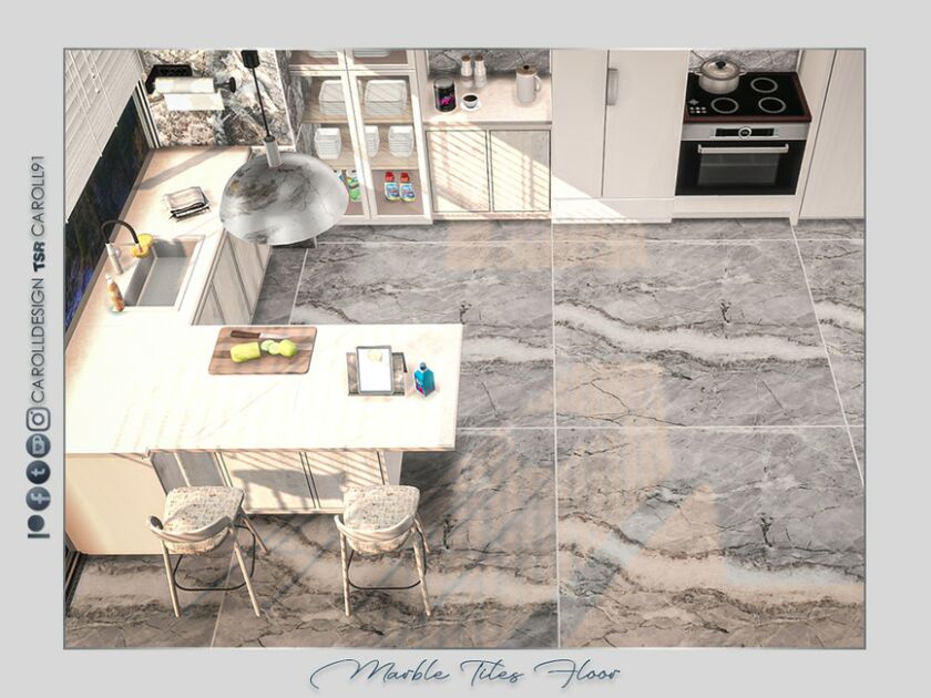 Marble Tiles Floor Sims 4 CC