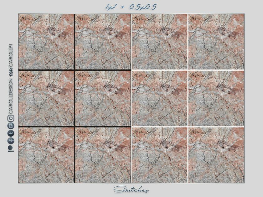 sims 4 cc marble tiles floor by caroll91 2