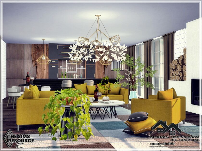 Mariola – Living Room – CC – Only TSR By Marychabb Sims 4 CC