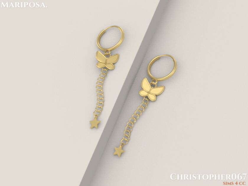 sims 4 cc mariposa earrings christopher067 by christopher067 3