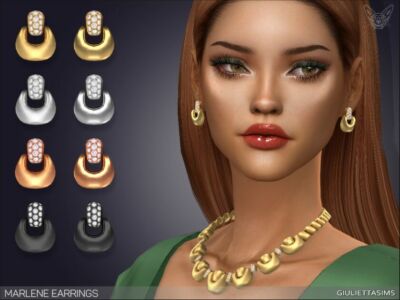 Marlene Earrings By Feyona Sims 4 CC