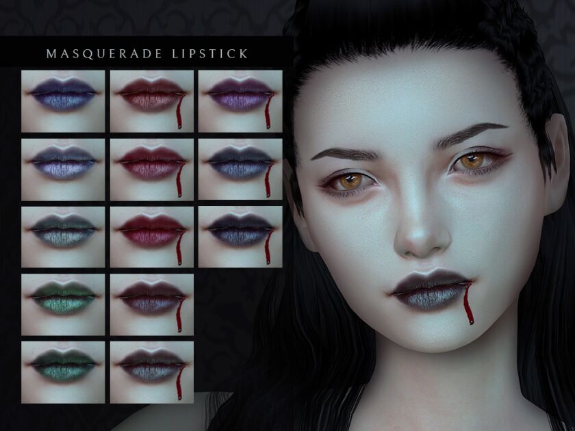 Masquerade Lipstick Sims 4 CC