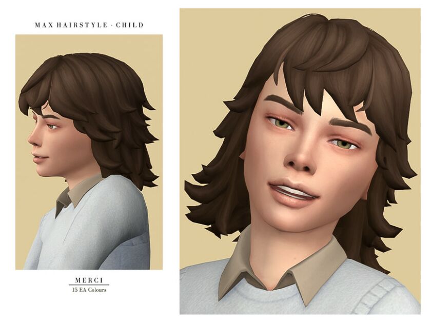 MAX Hairstyle -Child- By ‘-Merci- Sims 4 CC