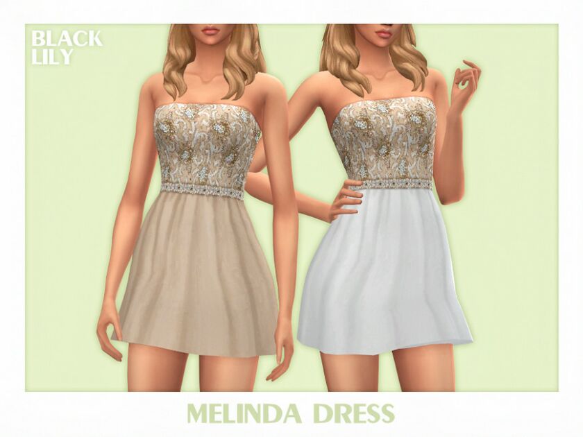 Melinda Dress Sims 4 CC