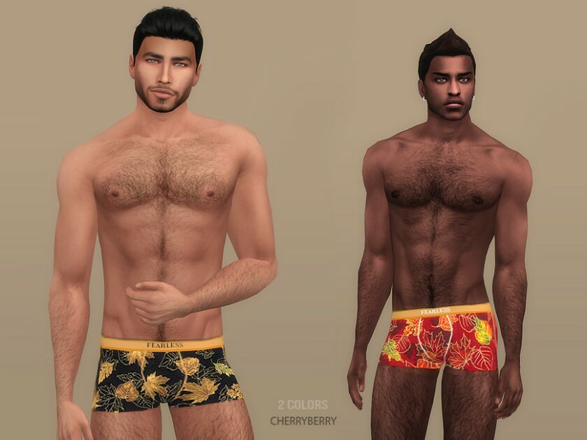 Mens Fall Boxers By Cherryberrysim Sims 4 CC