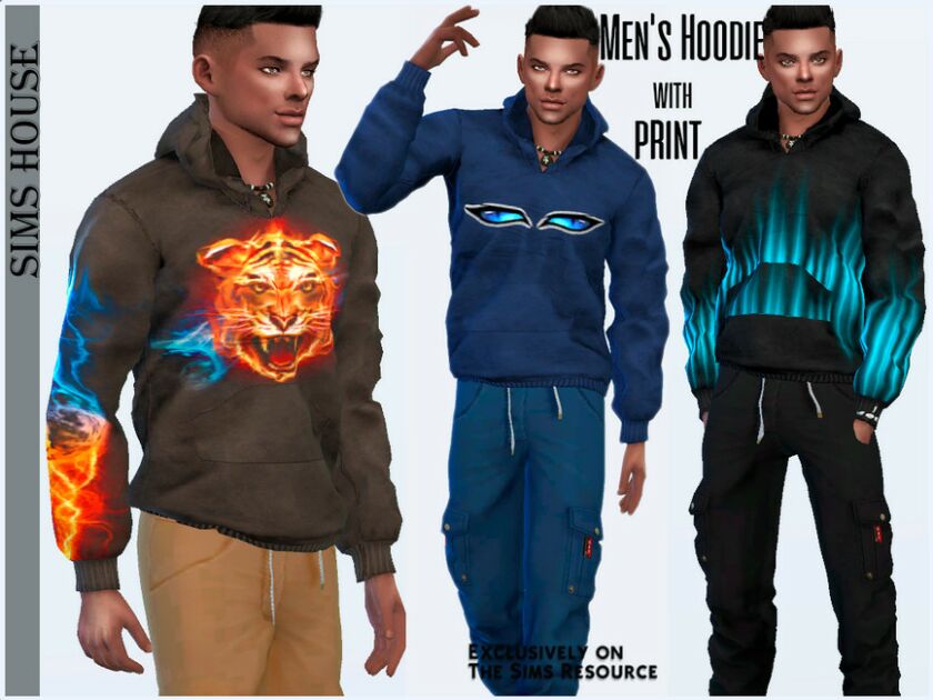 sims 4 cc mens hoodie with print 2