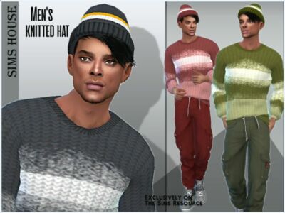 Men’s Knitted HAT Sims 4 CC