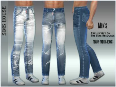 Men’s Ready-Faded Jeans Sims 4 CC