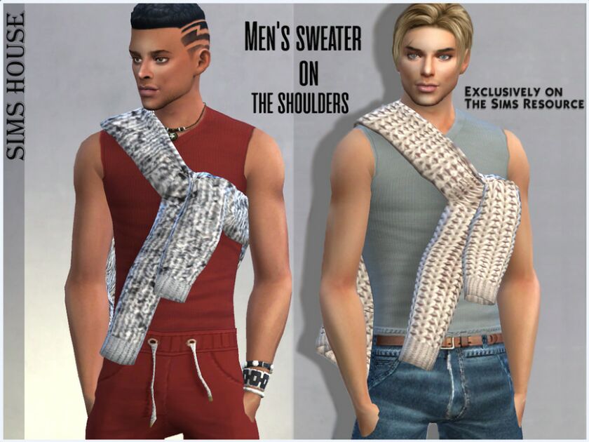 Men’S Sweater ON The Shoulders Sims 4 CC