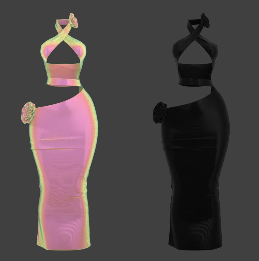 sims 4 cc mermisi sexy maxi dress 3