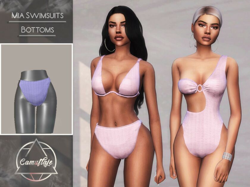 MIA Swimsuits – Bottoms By Camuflaje Sims 4 CC