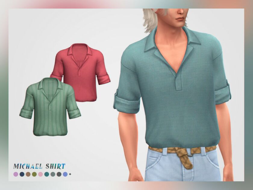 Michael Shirt By Pixelette Sims 4 CC