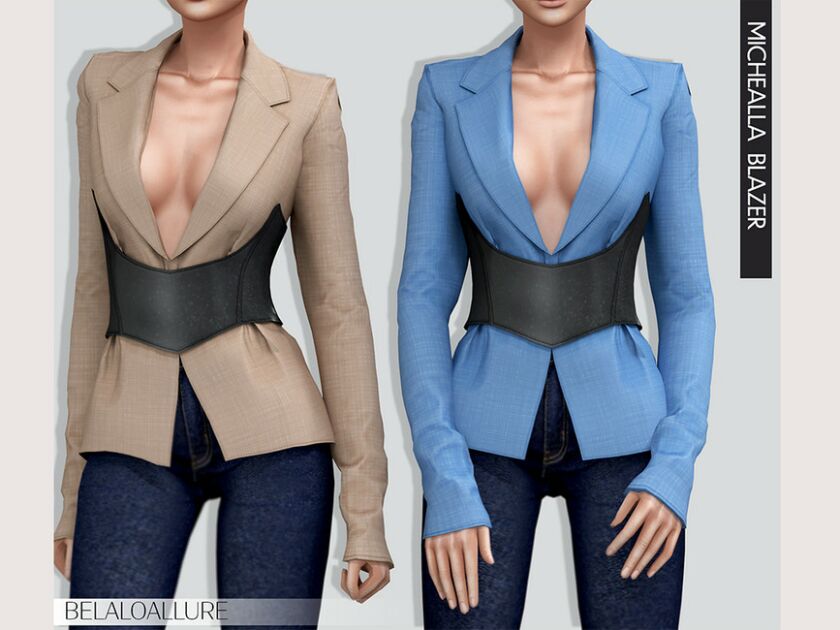 Michella Blazer (Patreon) By Belal1997 Sims 4 CC