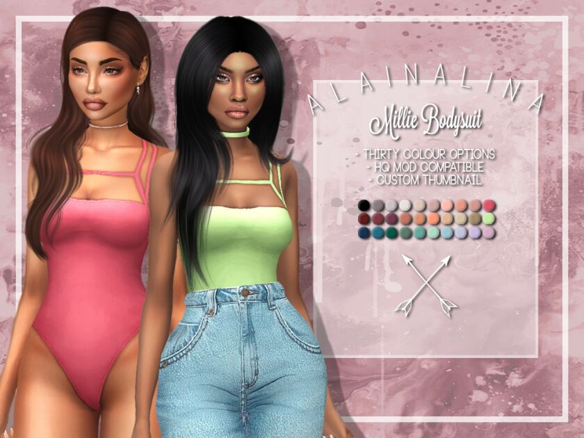 Millie Bodysuit By Alainalina Sims 4 CC