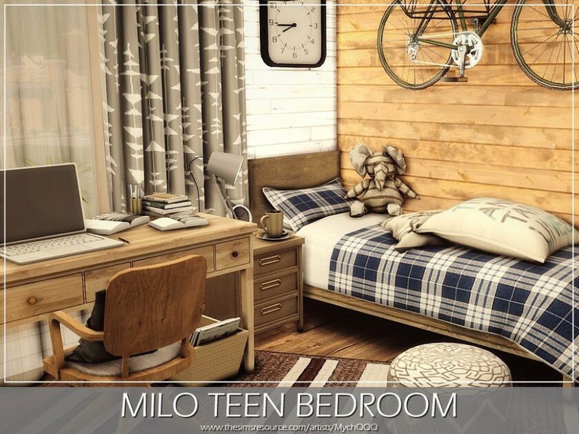 Milo Teen Bedroom By Mychqqq Sims 4 CC