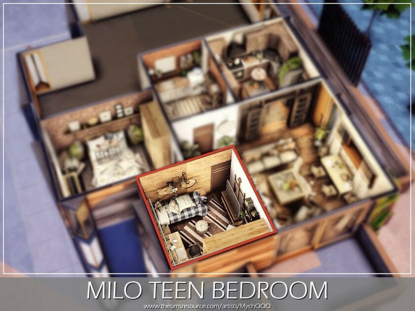 sims 4 cc milo teen bedroom by mychqqq 7