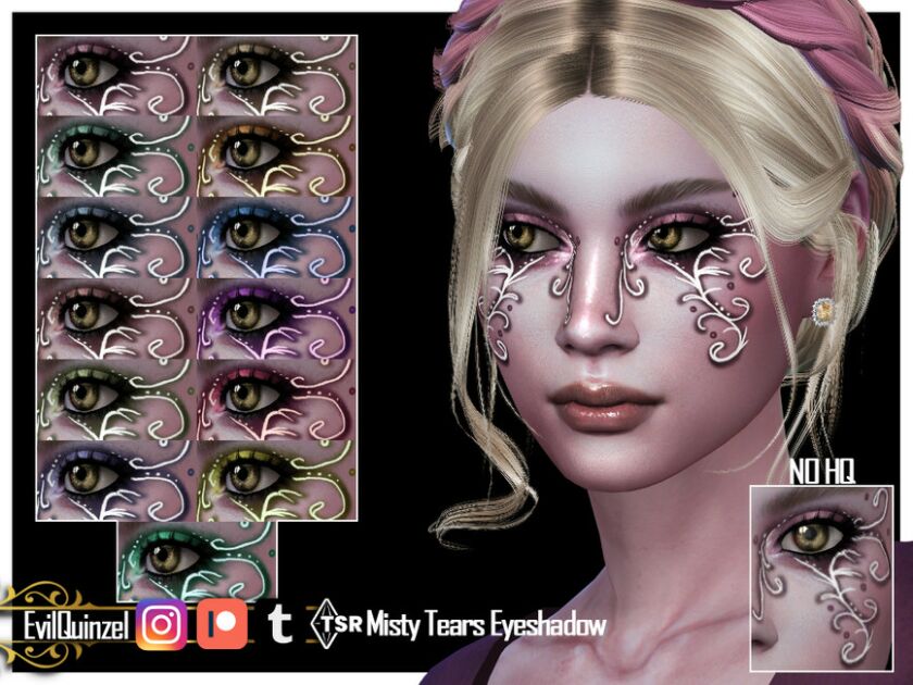 Misty Tears Eyeshadow By Evilquinzel Sims 4 CC