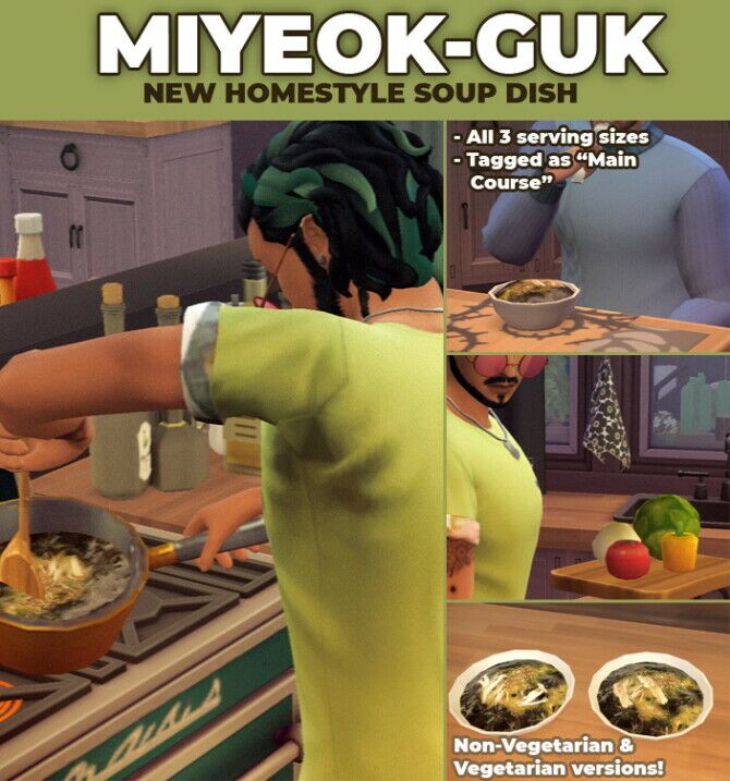 Miyeok-Guk Custom Recipe Sims 4 CC