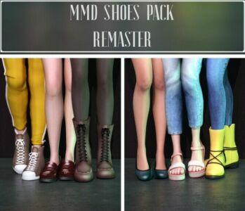 MMD Conversion Shoes Pack Remaster Sims 4 CC