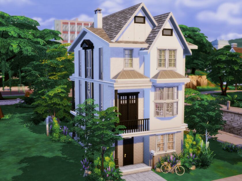 sims 4 cc modern townhouse 1 no cc by genkaiharetsu 2