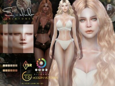 Modern Victorian Skintones Vskin 1.0 F By S-Club Sims 4 CC