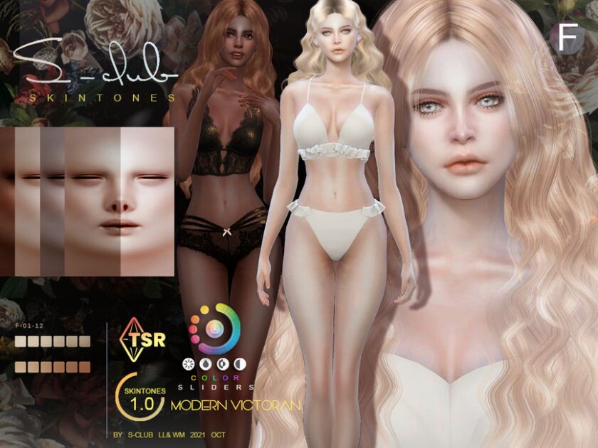 Modern Victorian Skintones Vskin 1.0 F By S-Club Sims 4 CC