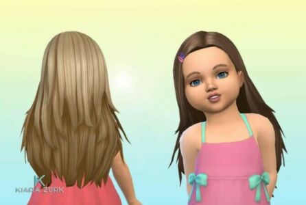 Monica Hairstyle For Toddlers + Clips Sims 4 CC