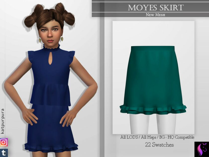 Moyes Skirt By Katpurpura Sims 4 CC