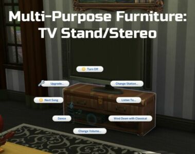 Multi-Purpose Furniture: TV Stand/Stereo By Ilex Sims 4 CC