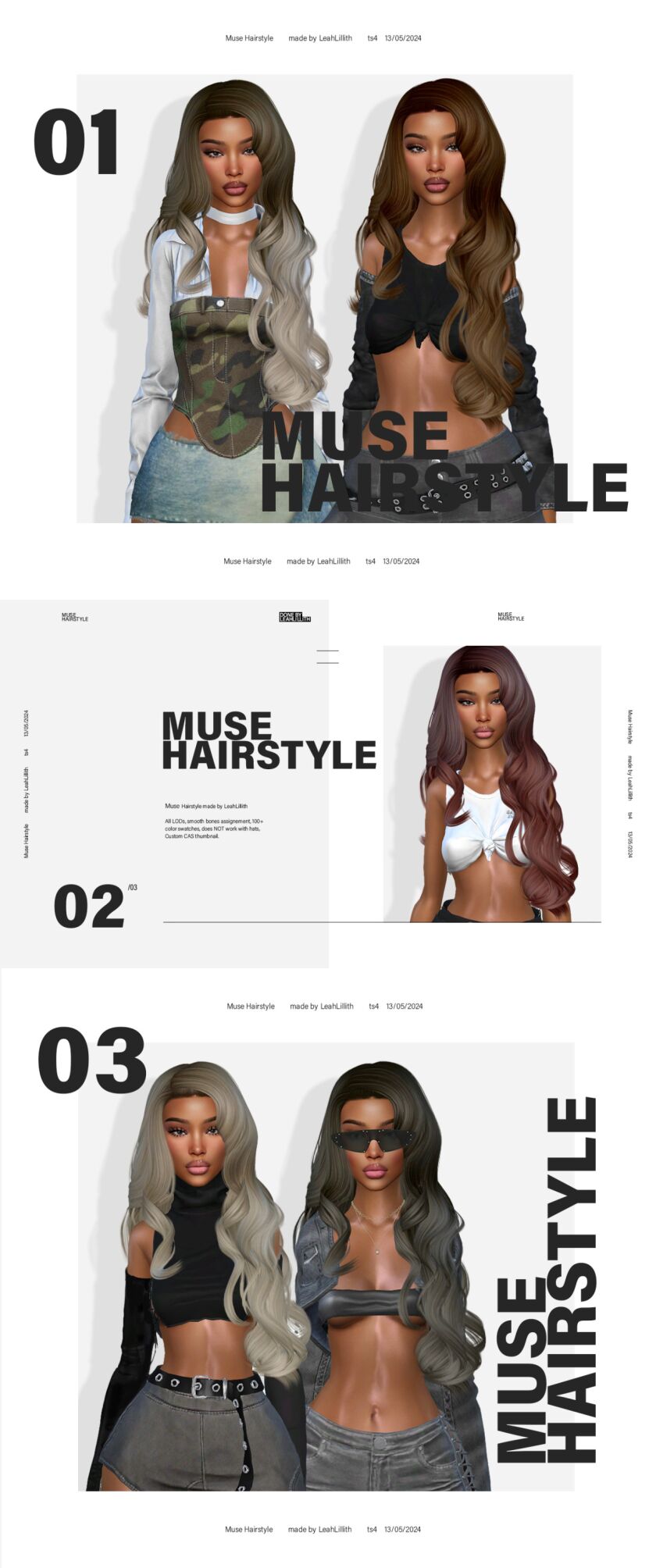 Muse Hairstyle: Download Sims 4 CC