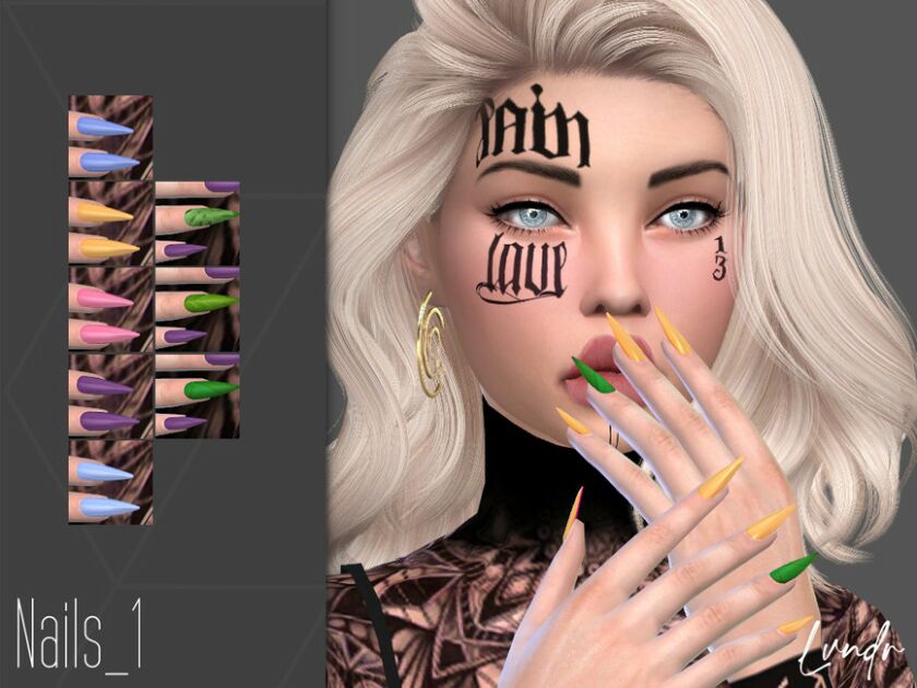 Nails_1 By Lvndrcc Sims 4 CC