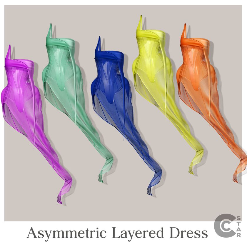 sims 4 cc natasha polys asymmetric layered dress 4